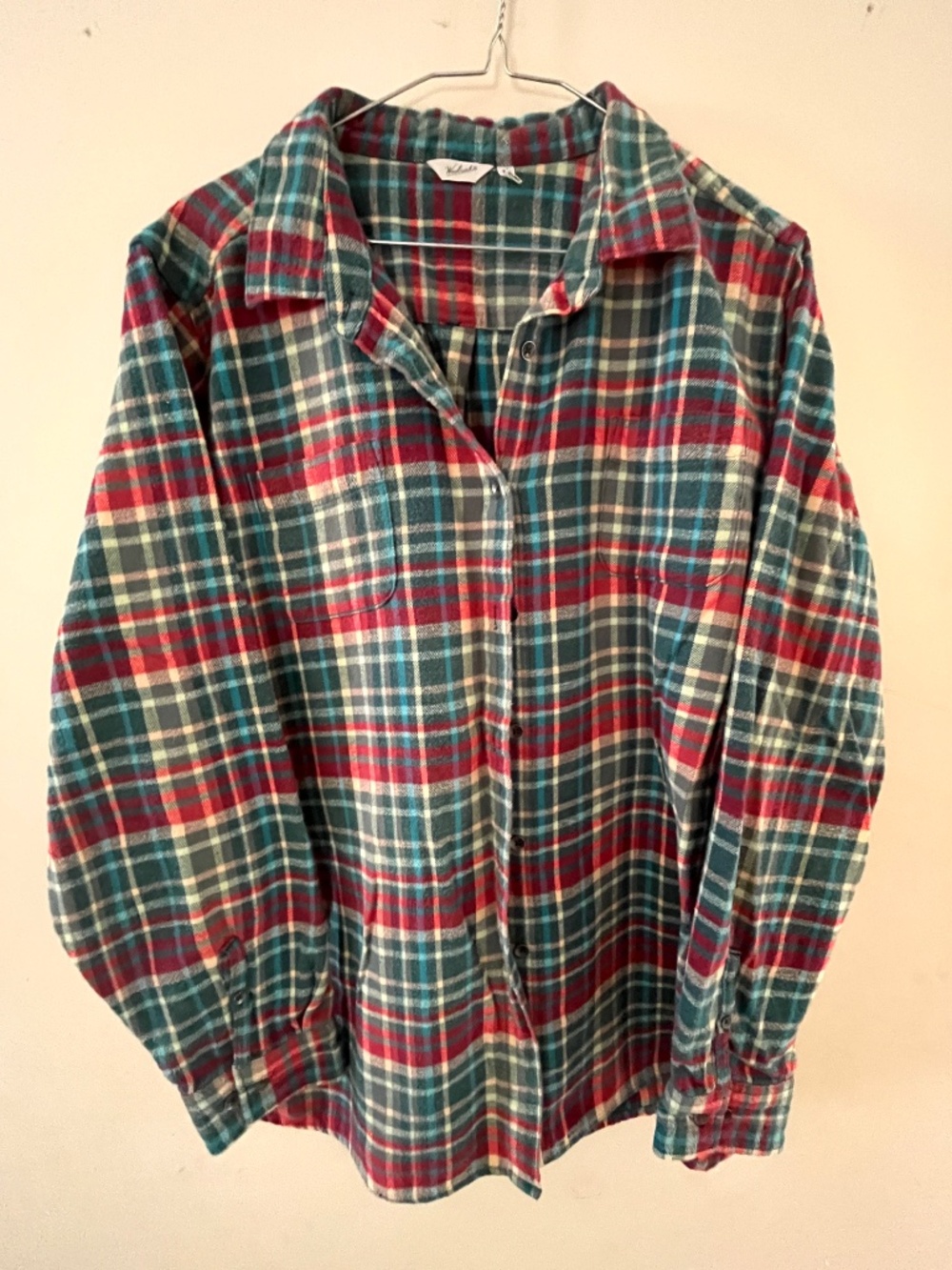 Woolrich Flannel long sleeve shirt in multi-color plaid, XXL